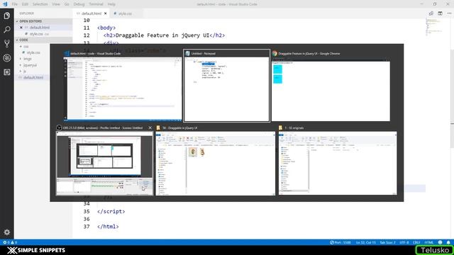 Draggable Interaction in JQuery UI смотреть онлайн