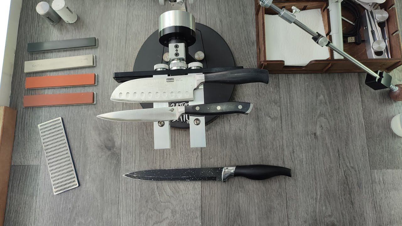 Заточка кухонных ножей. Оптимальный набор для заточки. TSPROF K03 Pro смотреть онлайн