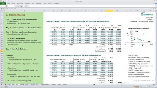 Calculate four measures for stock risk analysis in Excel - Financial Modeling Tutorials смотреть онлайн