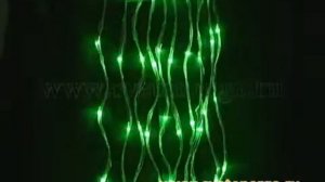 Светодиодный занавес «Текущая вода», зеленый