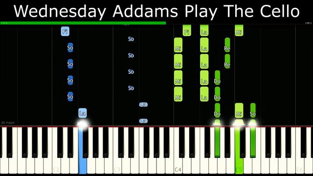 Wednesday Addams Play The Cello [Piano Tutorial] | SHEET MUSIC + MIDI 🔥 смотреть онлайн