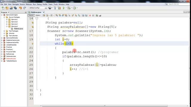 22.- Curso Java.- Llenar array con palabras de menos de 11 letras, y mostrarlas en mayúsculas. смотреть онлайн