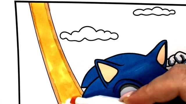 SONIC the hedgehog coloring / How to draw Sonic / Sonic drawing смотреть онлайн