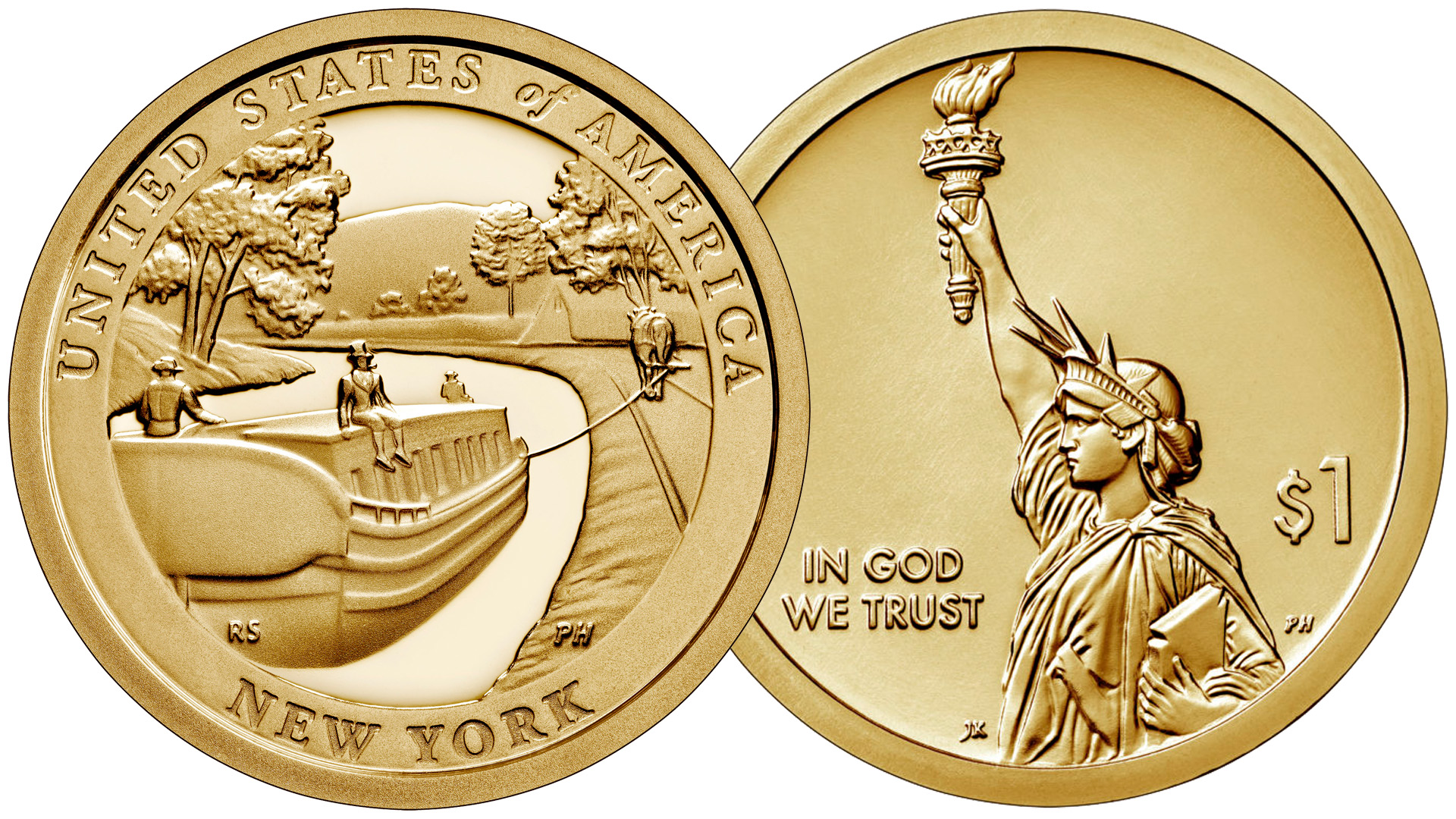 Монета 1$ Канал Эри. Серия Американские Инновации (Нью - Йорк). смотреть онлайн