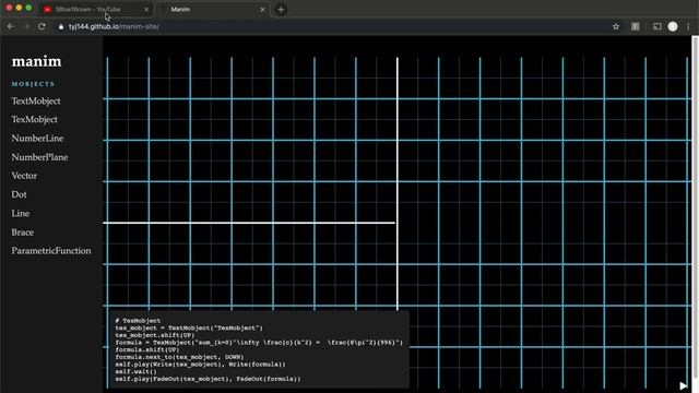 Manim Interactive Docs смотреть онлайн