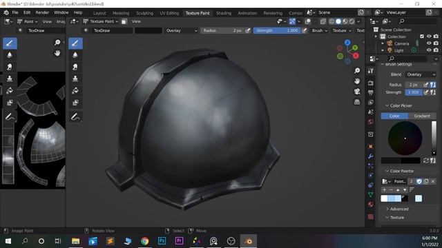 How to texture paint Armor in blender | blender texture painting tutorial смотреть онлайн