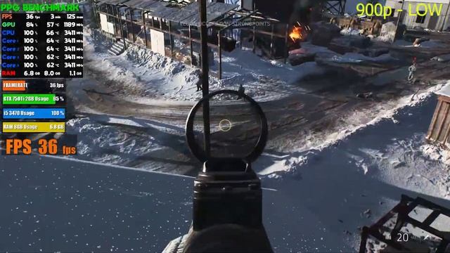 BATTLEFIELD V - GTX 750Ti 2GB - i5 3470 - 8GB Ram - LOW 1080p - 900p - 720p смотреть онлайн