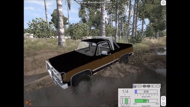 BeamNG Drive Toyota T Rex Chevy Silverado Garvil D Series Flat bed Off Roading смотреть онлайн