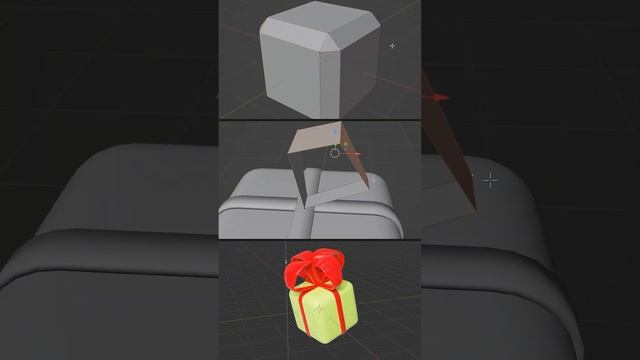 Моделирование подарка в Blender 3d смотреть онлайн