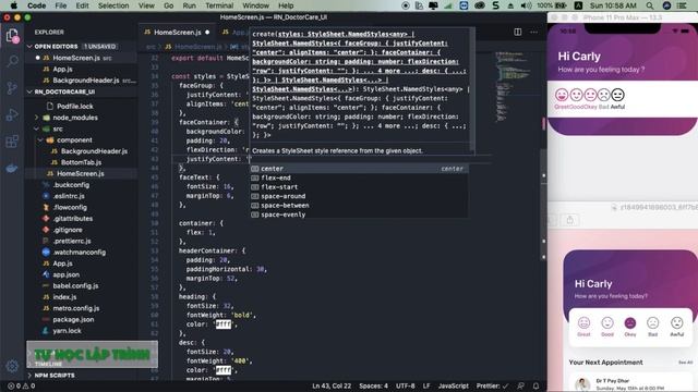 React Native : Doctor Care UI Part 1 - Speed Code смотреть онлайн