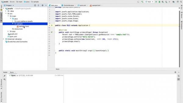 JavaFX project: IntelliJ IDEA + Maven