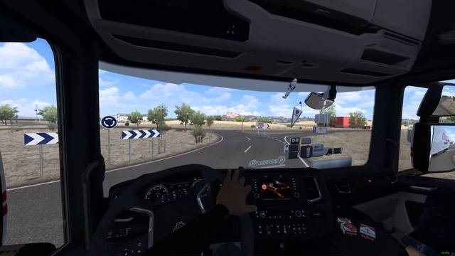 ETS2, Dry in southern Spain. Scania S. Tobii Eye Tracker 5 & ProMods Map смотреть онлайн