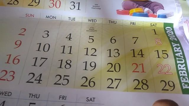 2020 Calendar with Indian Holidays смотреть онлайн