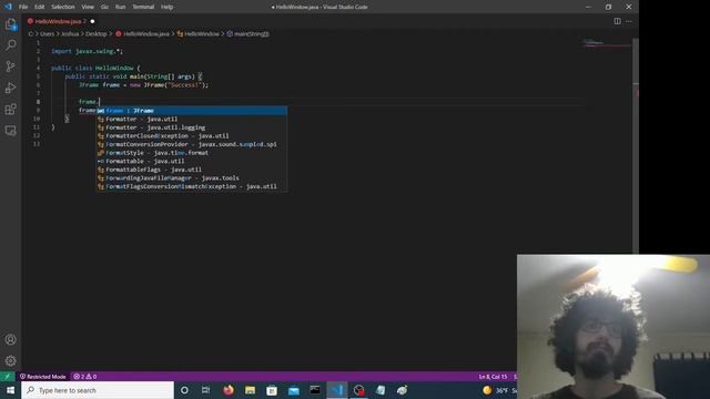 Creating a window with Java смотреть онлайн