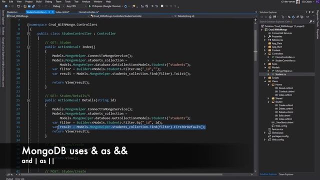 CRUD MongoDB Atlas using C# - part 7 - Operators смотреть онлайн