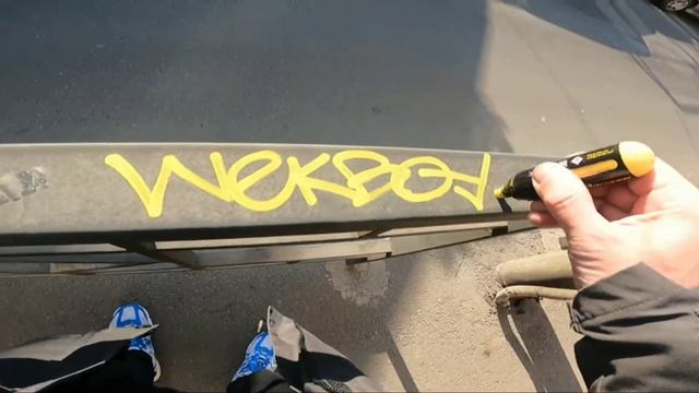 граффити векман тегинг булет булетом жёлтым тегает векман пашок маркер граффити скетч искусство смотреть онлайн