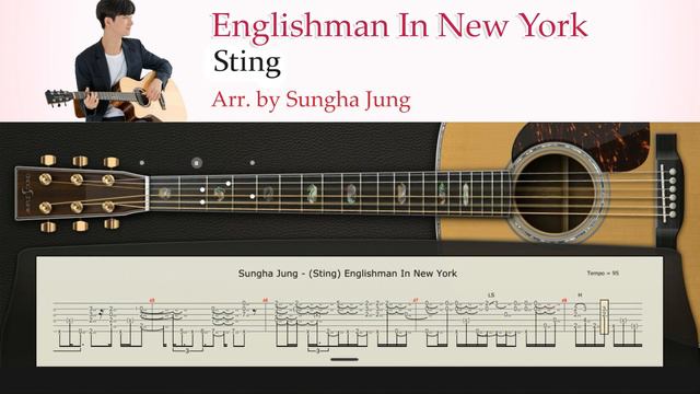 Englishman In New York (Sting) | Fingerstyle Guitar Tab | Arr. by Sungha Jung смотреть онлайн