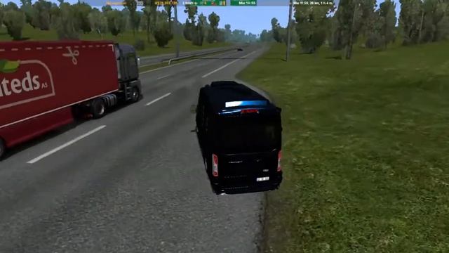 Euro Truck Simulator 2 Mod Bus Ford Transit Custom смотреть онлайн