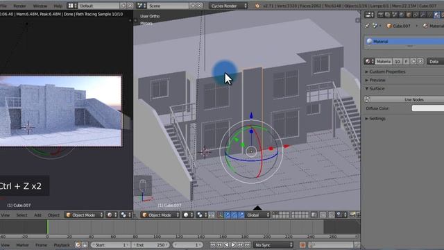 Medidas en Blender 2.71 Diseño modelado de una casa 5/5 CYCLES смотреть онлайн