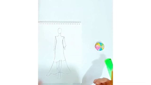 (Lesson 55)How to draw fashion illustration/(Урок 55)Как нарисовать эскиз одежды смотреть онлайн
