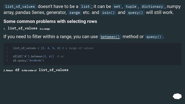 Use a list of values to select rows from a Pandas dataframe смотреть онлайн