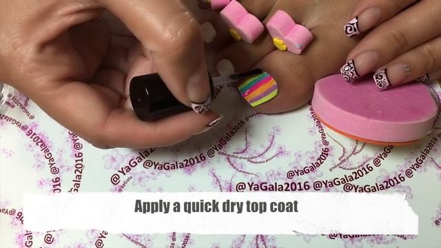 Summer toenail art / Яркий летний педикюр-дизайн смотреть онлайн