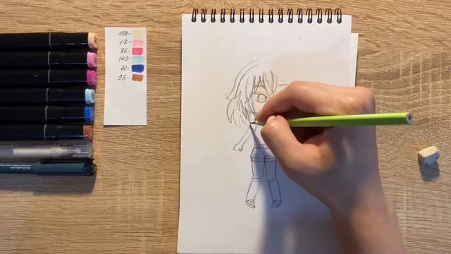 Как нарисовать девочку из Гачи карандашом и скетч маркерами | Рисунок для детей, поэтапно и легко смотреть онлайн