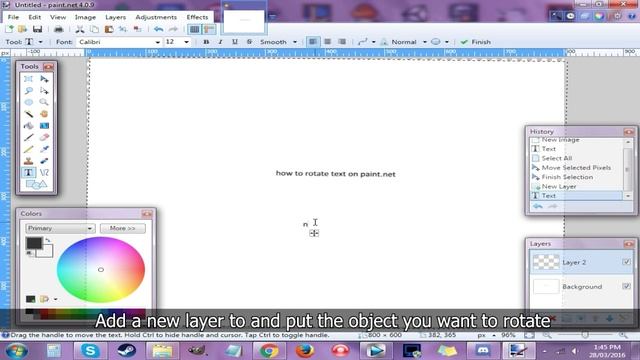 Paint.NET Tutorial - How To Rotate An Object смотреть онлайн