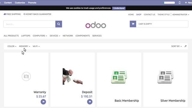 Odoo CMS - Horizontal Attributes Filter смотреть онлайн