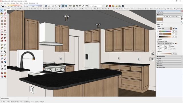 Kitchen Design In SketchUp with Cabwriter and Twilight Render смотреть онлайн