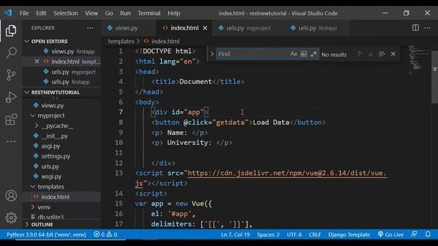 08 Get API intgration using Javascript or Vue js | How to get data from api and show on template?? смотреть онлайн