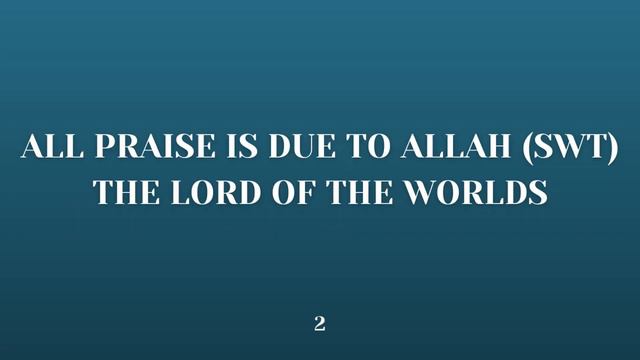 SURAH FATIHA | ENGLISH TRANSLATION OF SURAH AL-FATIHA смотреть онлайн