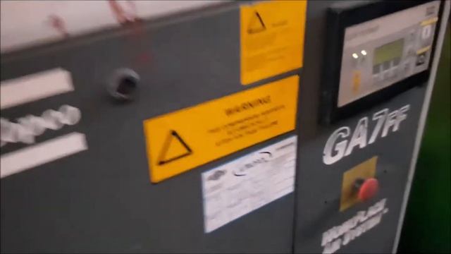 ATLAS COPCO GA7 Air compressor with outside tank смотреть онлайн