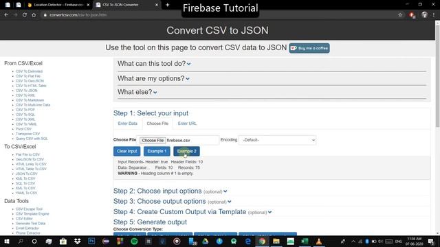 Import firebase database data from excel or csv file in node child tree type structure смотреть онлайн