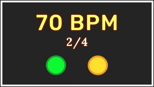 70 BPM 2/4 - Metrónomo con acento ⏳✔️ смотреть онлайн