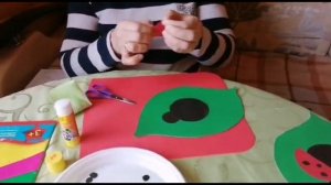 Аппликация Божья коровка (3-7 лет)