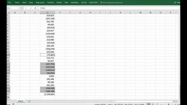 How to sum ONLY negative or positive numbers in Excel? смотреть онлайн