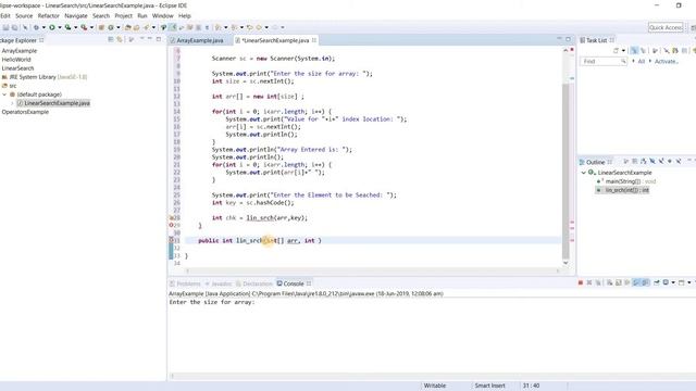 Linear Search in JAVA | JAVA смотреть онлайн