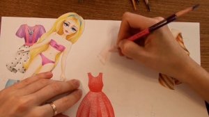 Бумажная кукла. Рисуем одежду для бумажной куклы. A paper doll. Draw clothes for a paper doll.