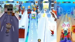 Talking Tom Gold Run 4 Versions + 4 Events - Tom vs Angela vs Hank (iOS Android Gameplay)