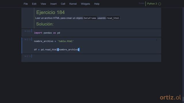 Pandas - Ejercicio 184: Leer un Archivo HTML para Crear un Objeto DataFrame con read_html смотреть онлайн