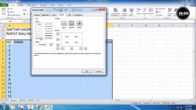 Membuat Format Daftar Hadir di Excel смотреть онлайн