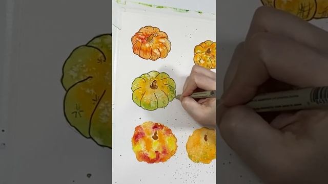 Satisfying Watercolor Pumpkins ?#satisfyingvideos #relaxingvideo #artoftheday смотреть онлайн