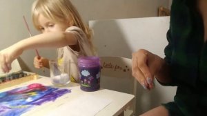 Как нарисовать космос. Акварель и соль. Рисуем с ребенком.