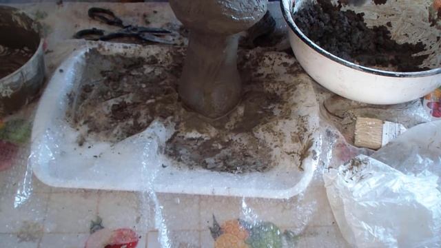 Гриб из цемента своими руками!!! поделка для дачи смотреть онлайн