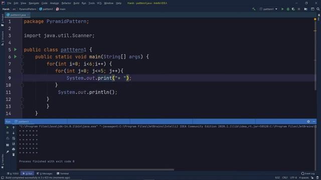 Printing Pyramid Pattern-1(Half pyramid) in Java[HINDI] #JavaProgramming смотреть онлайн