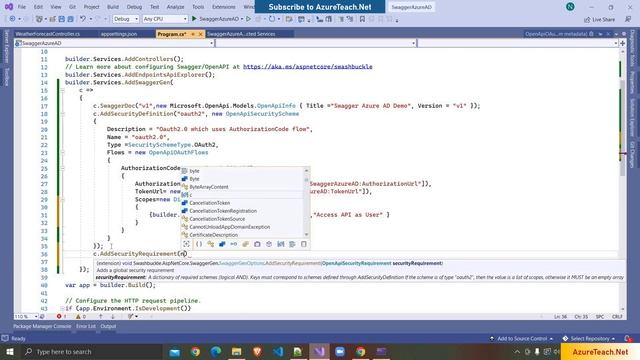 swagger azure ad authentication | web api azure ad authentication | Swagger Azure AD Login смотреть онлайн