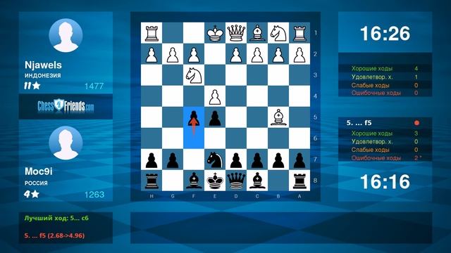 Chess Game Analysis: Njawels - Moc9i : 1-0 (By ChessFriends.com) смотреть онлайн