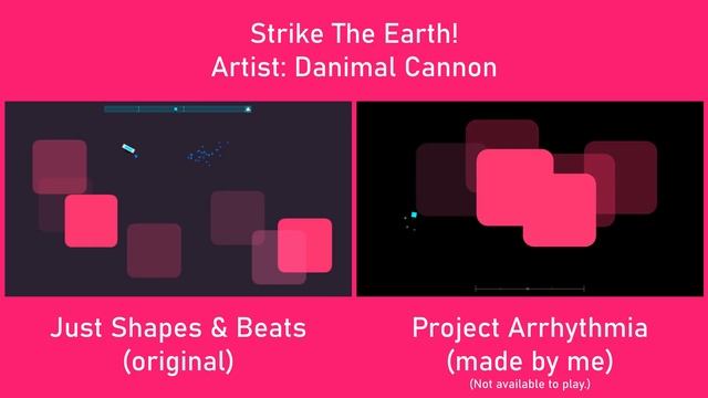 Strike The Earth! (JS&B remix) | Just Shapes & Beats vs Project Arrhythmia Comparison смотреть онлайн