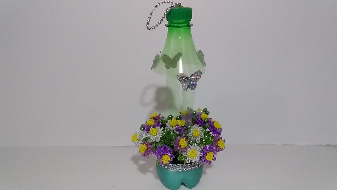 Бисероплетение. Цветы из бисера. Хризантема садовая. 2 часть. мастер класс. пошаговый МК. смотреть онлайн